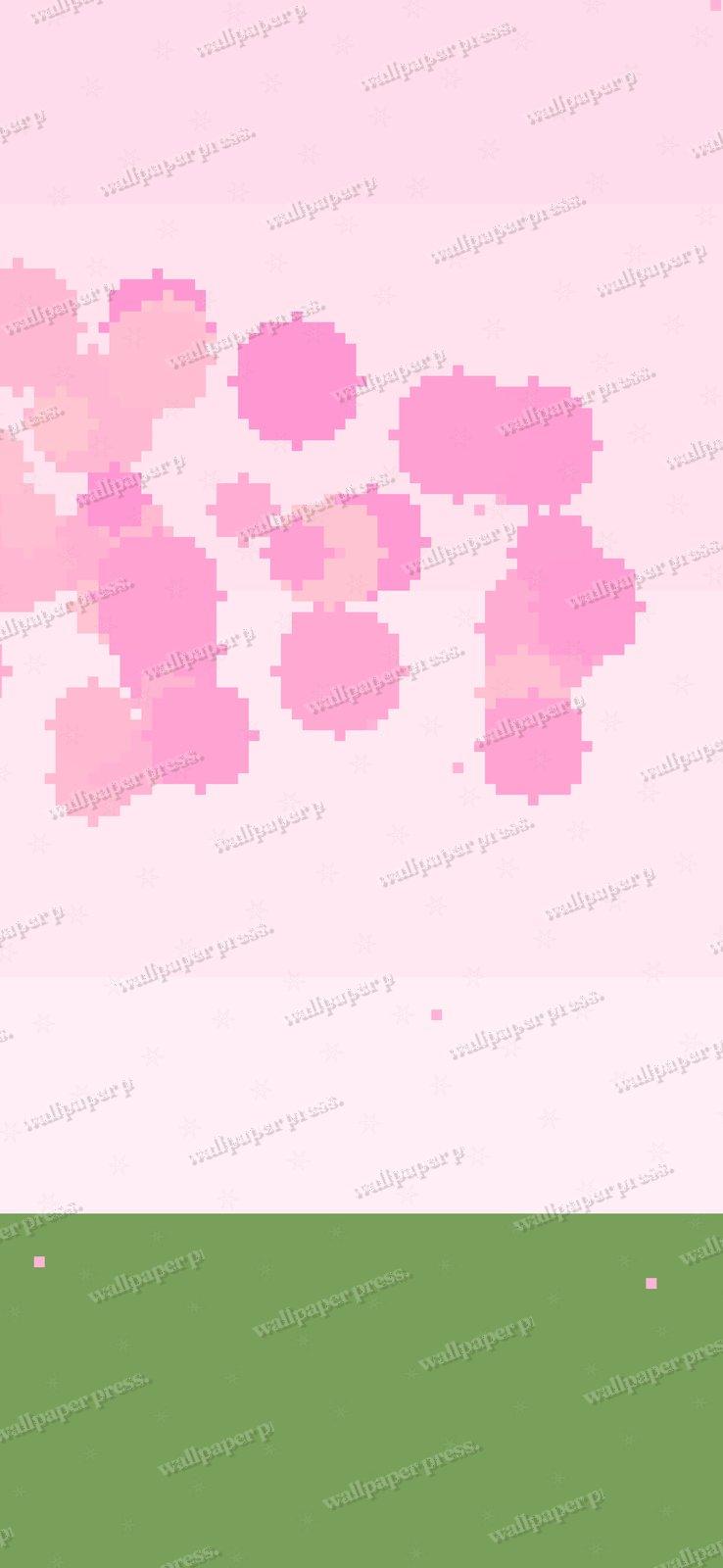 Cherry Blossom Bitmap shown on an iPhone