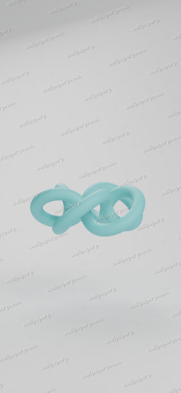 Cinquefoil Knot Teal shown on an iPhone