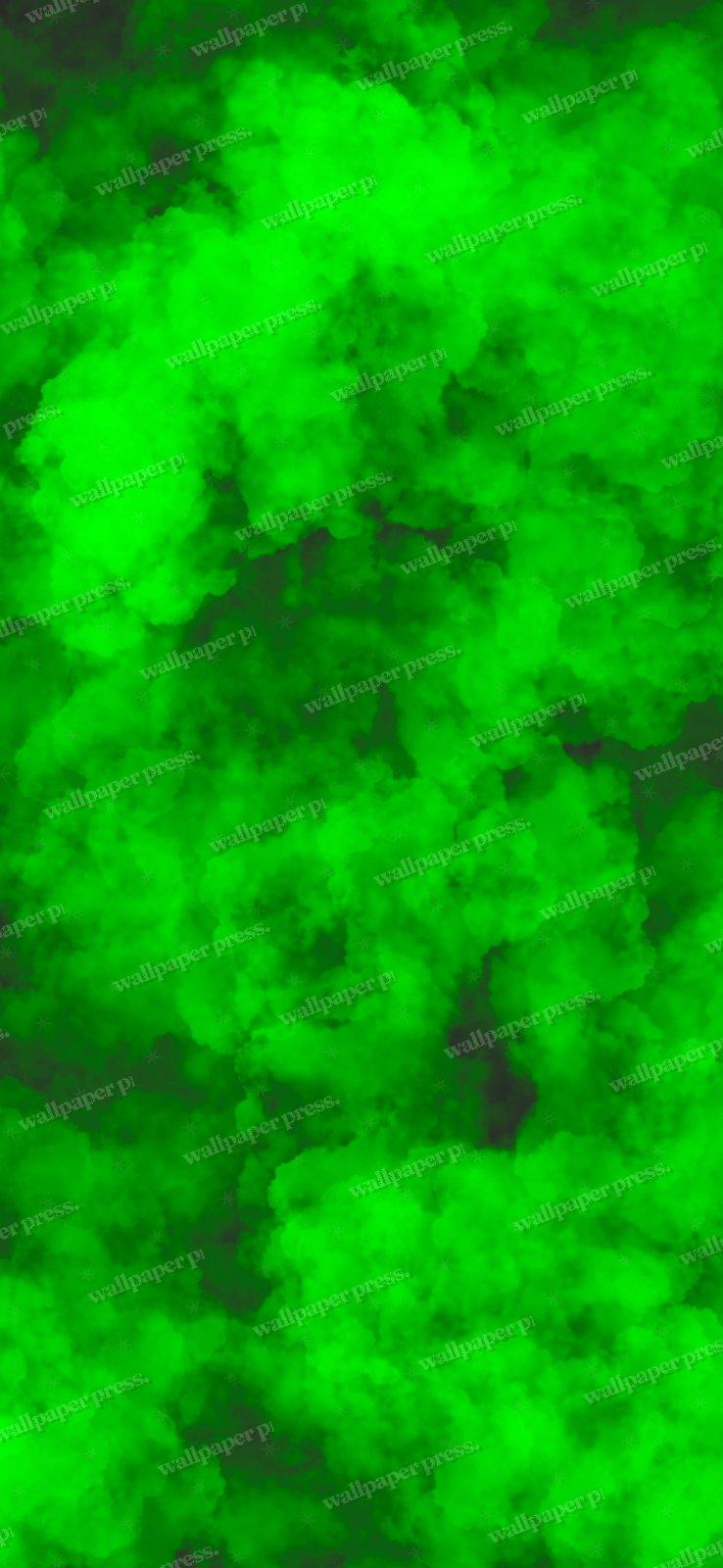 Green Clouds shown on an iPhone