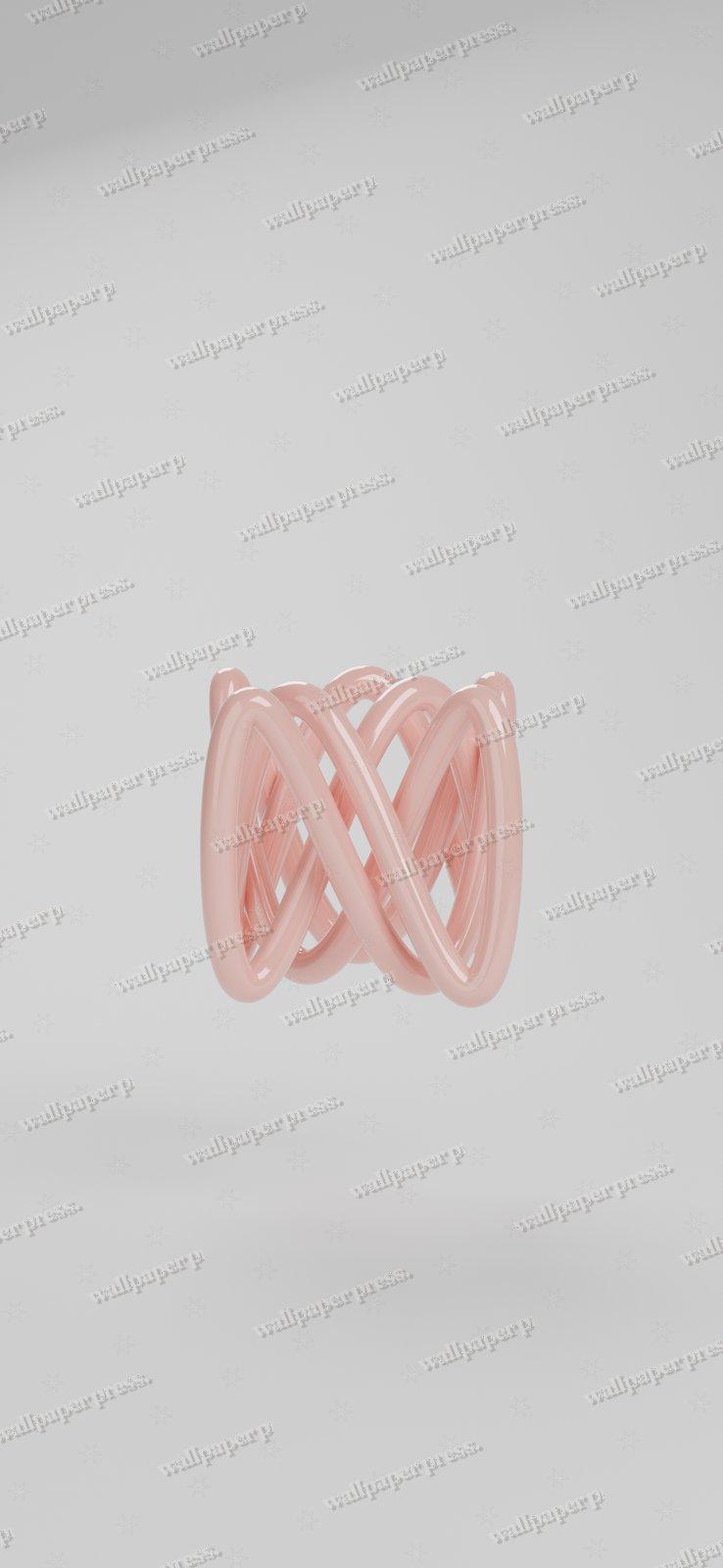 Lissajous Knot Coral shown on an iPhone
