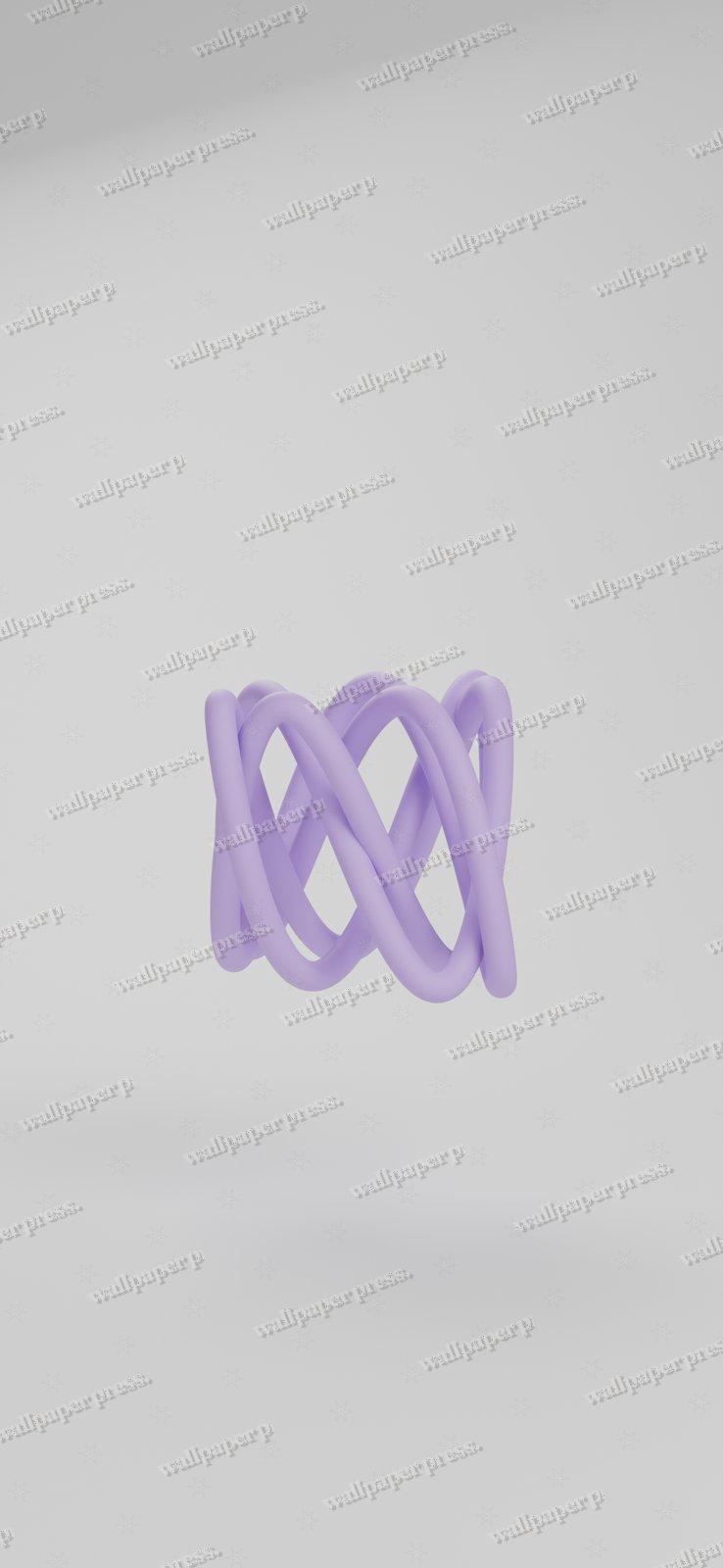 Lissajous Knot Violet shown on an iPhone