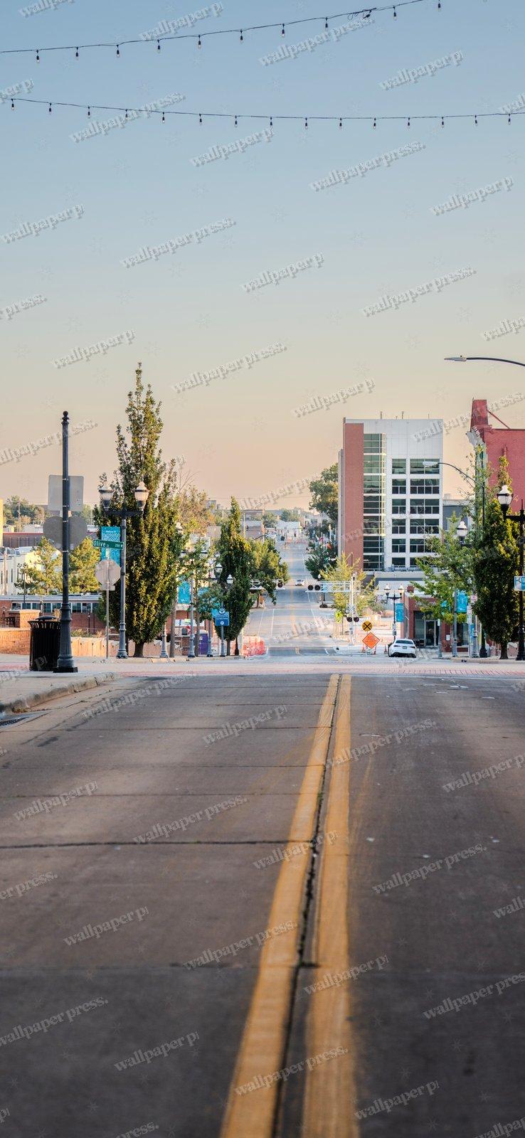 Peaceful Downtown Intersection shown on an iPhone