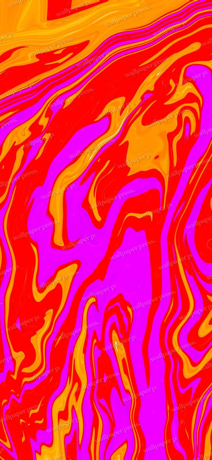 Purple Red And Yellow Lava shown on an iPhone