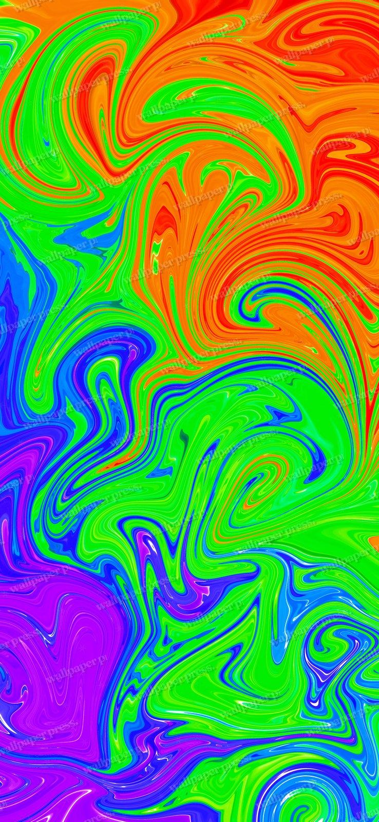 Rainbow Lava shown on an iPhone