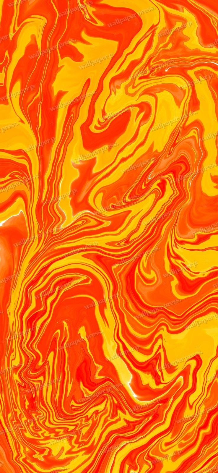 Yellow Orange Lava shown on an iPhone