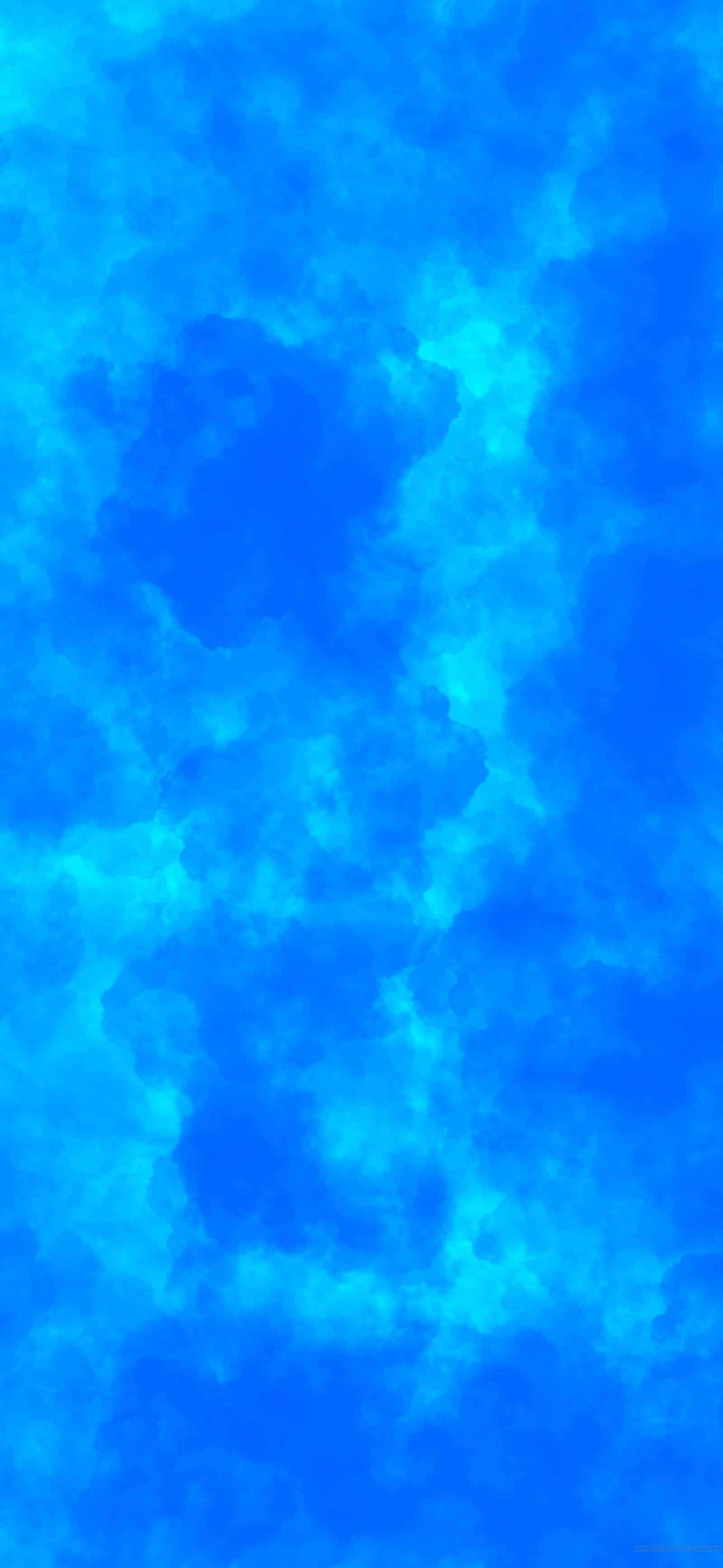 Blue Clouds shown on an iPhone