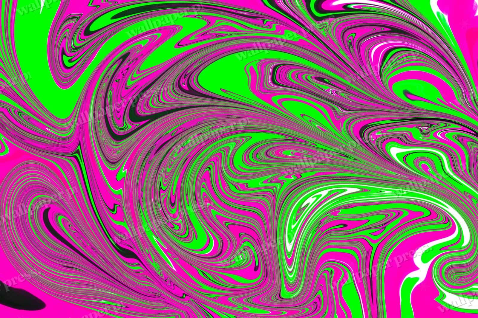 Pink And Green Harmony shown on a Mac