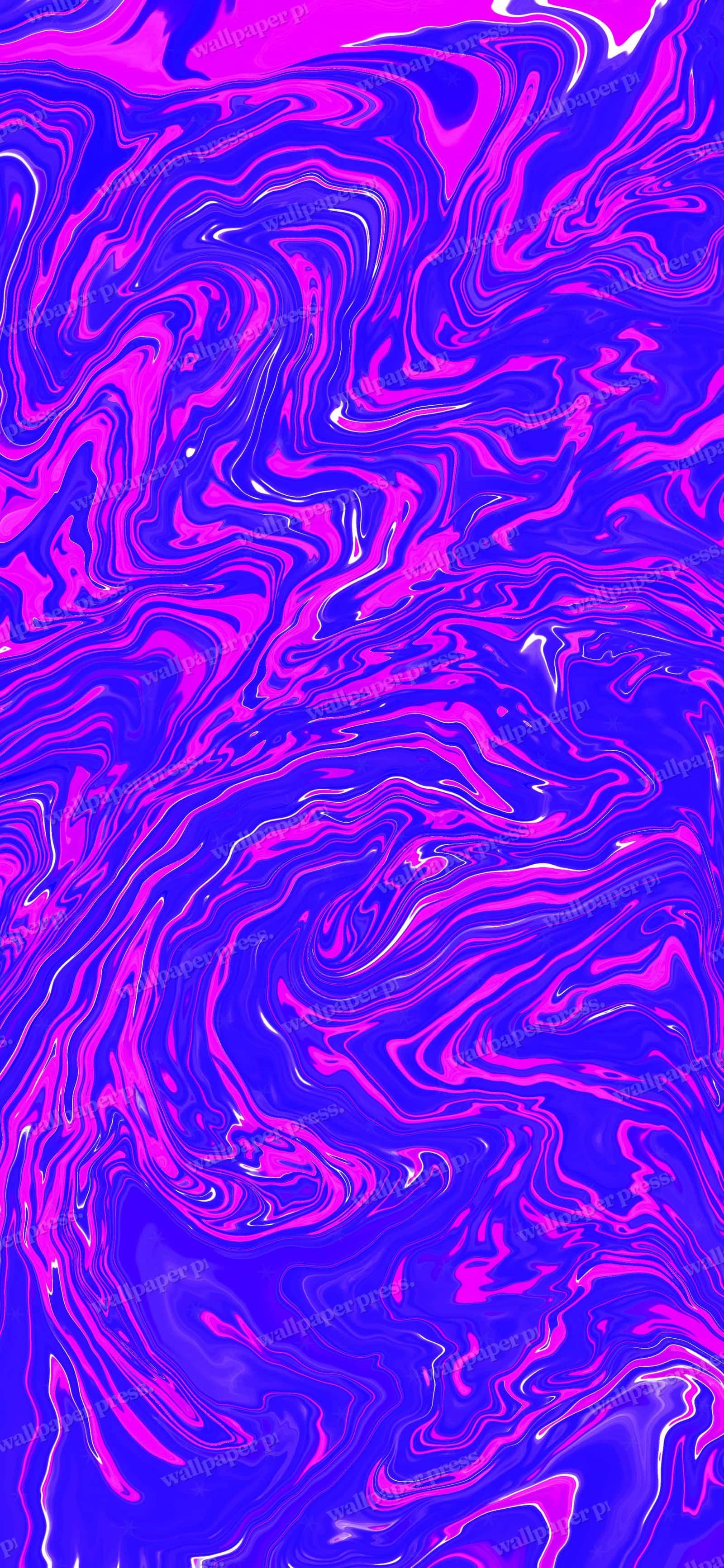 Purple And Blue Lava shown on an iPhone