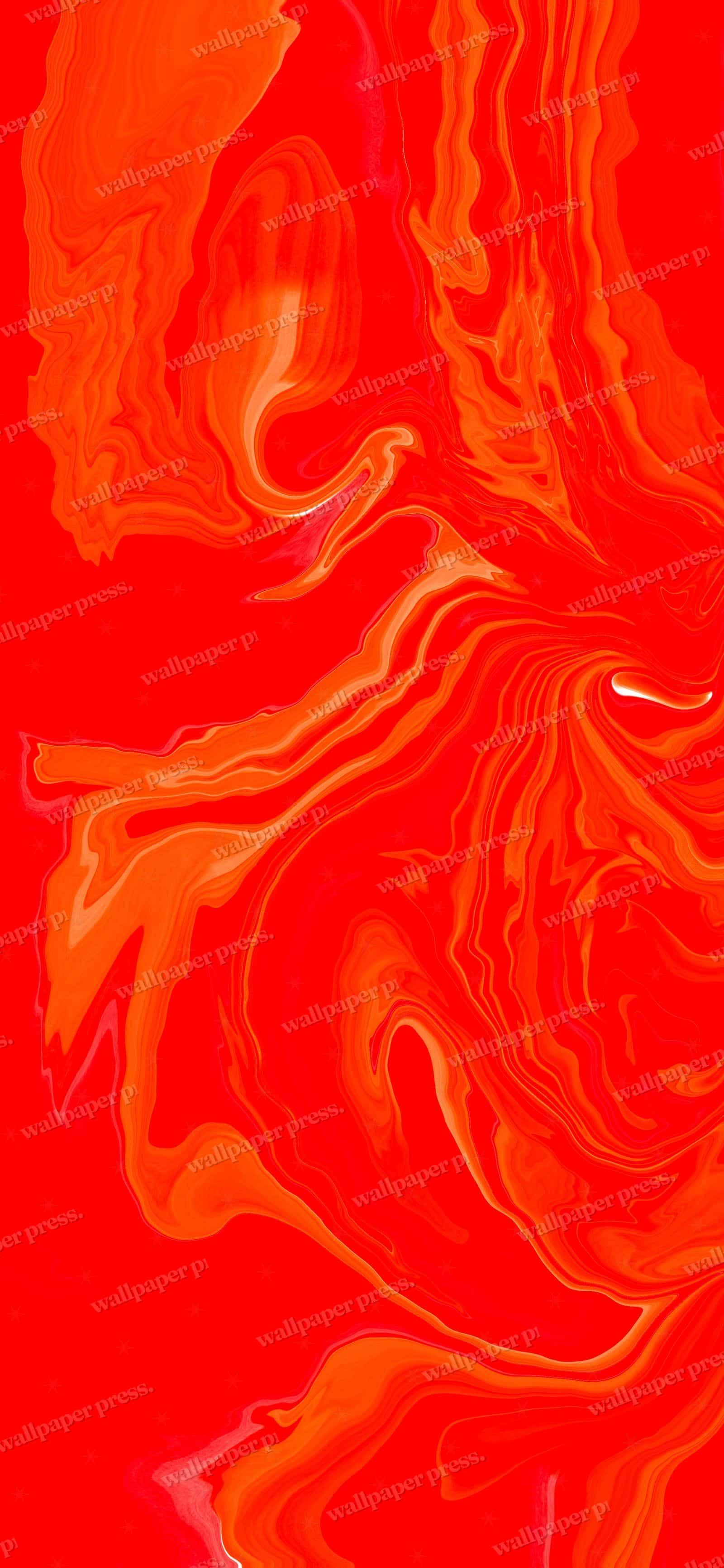 Red Orange Lava shown on an iPhone