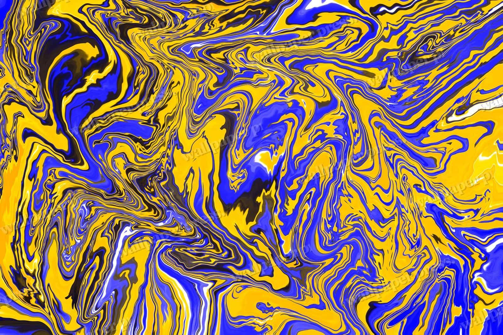 Yellow Blue Lava shown on a Mac