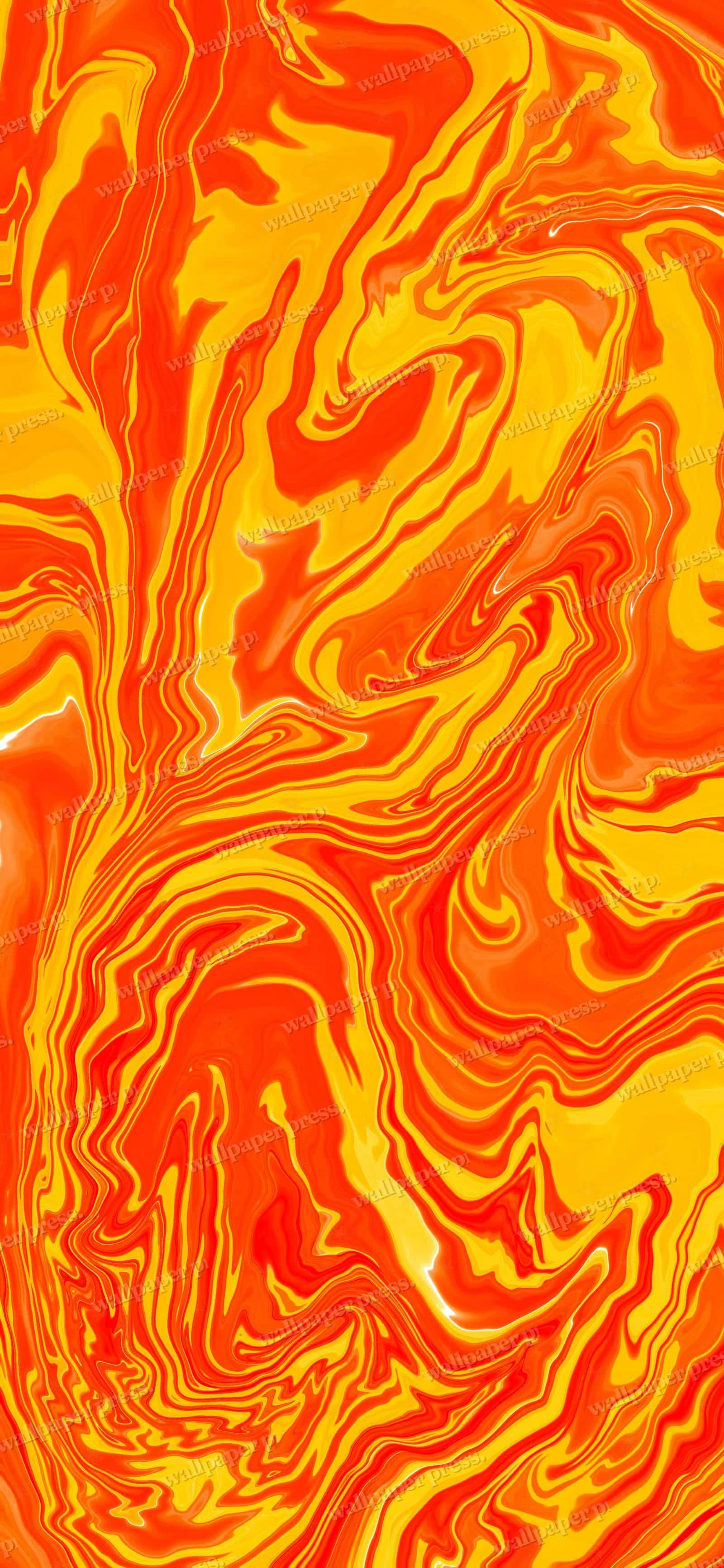 Yellow Orange Lava shown on an iPhone
